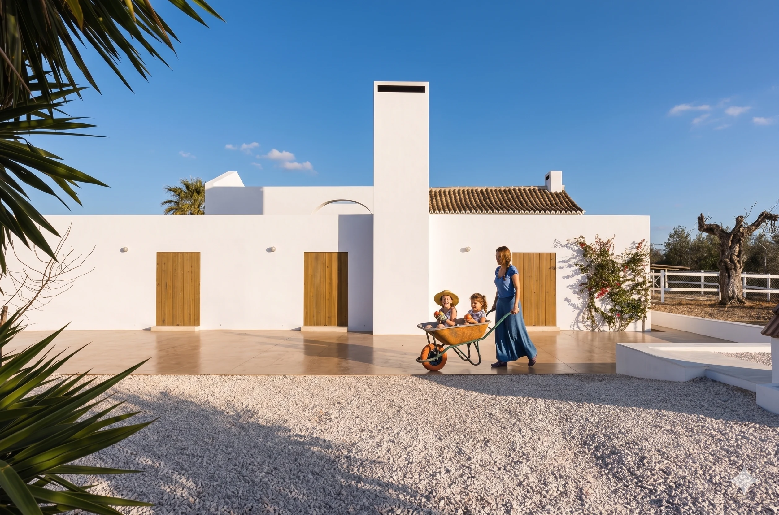 Vivienda con ampliación exterior pendiente de coordinar con escritura, Catastro y Registro.