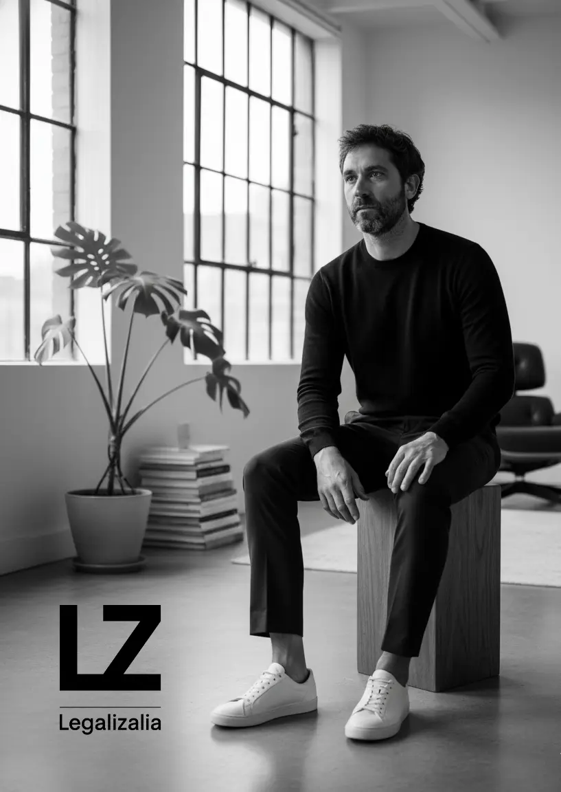 David Cepa, arquitecto y dirección técnica de Legalizalia, en su oficina con planos y documentación.